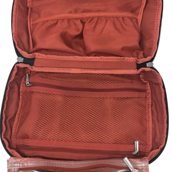 Delsey Paris Toiletry Hanging Make Up Cosmetics Bag Travel Case Black - Picture 11 of 16